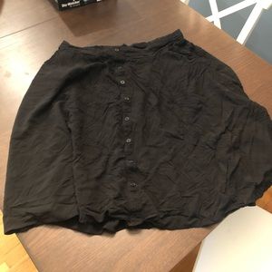 Torrid Challis Midi Skirt front button in black